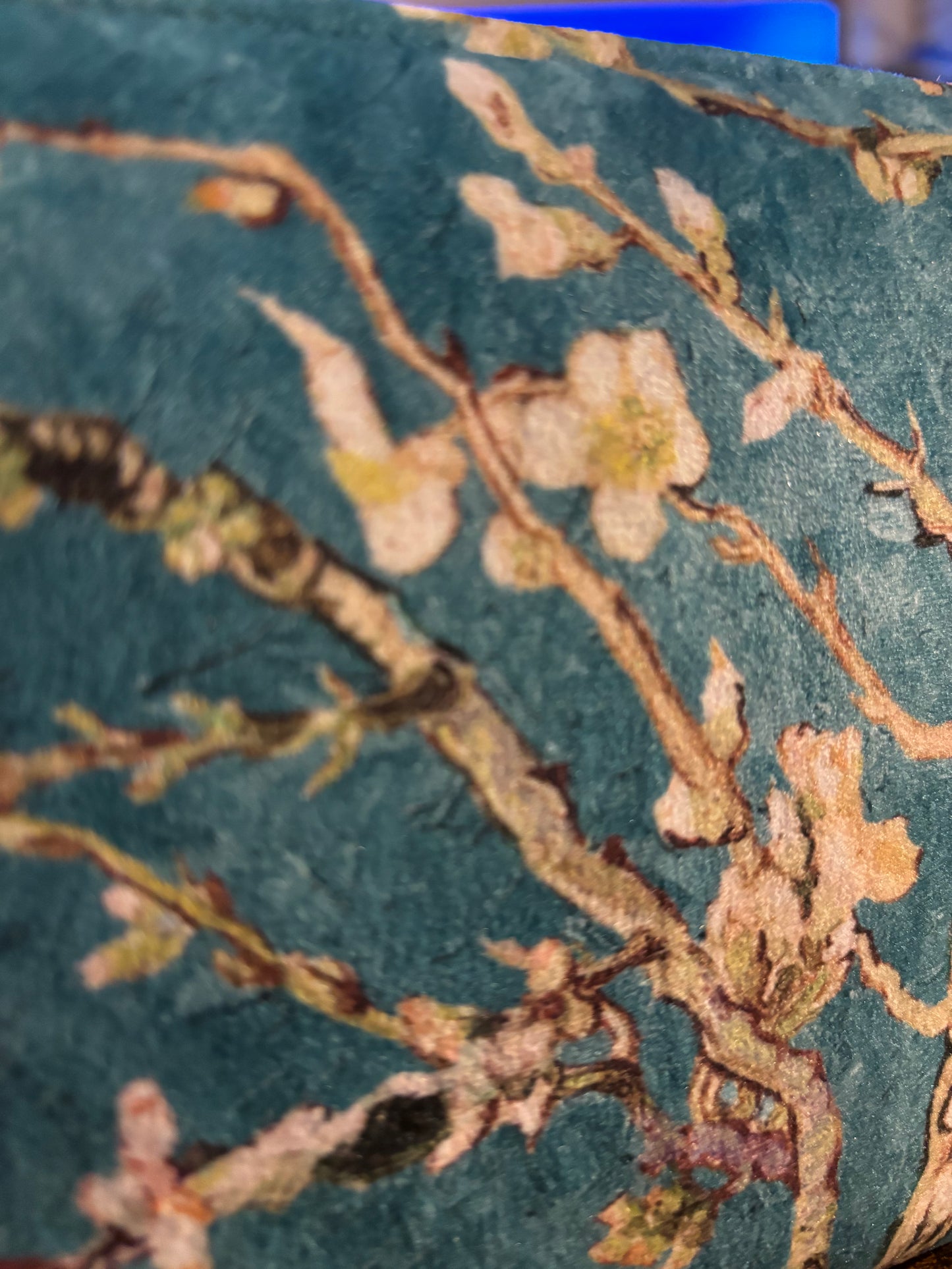 Van Gogh Almond Blossom Small Velvet Makeup Bag: Silky
Tassel, Red Lining