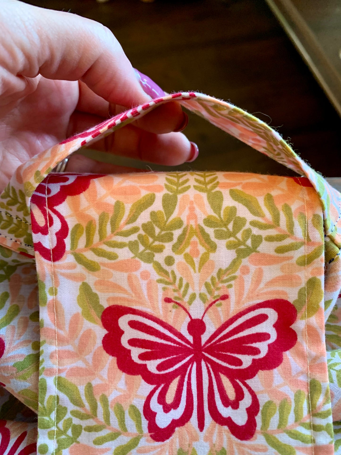Drawstring opens out flat makeup cosmetic bag