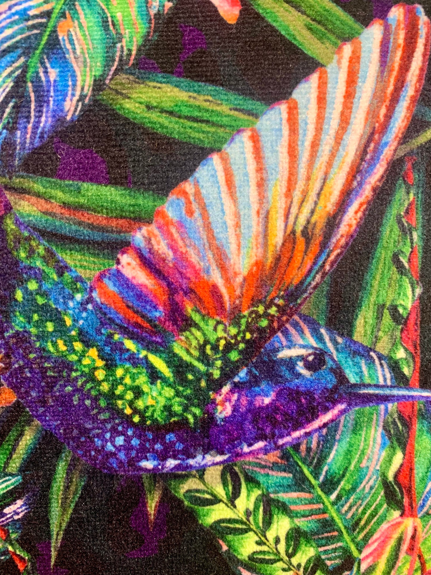 Gorgeous Handmade Colourful Hummingbird Velvet Toiletry / Wash Bag