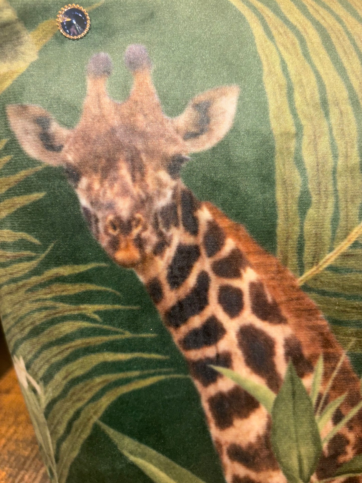 Giraffe tropical Velvet Toiletry / Wash Bag