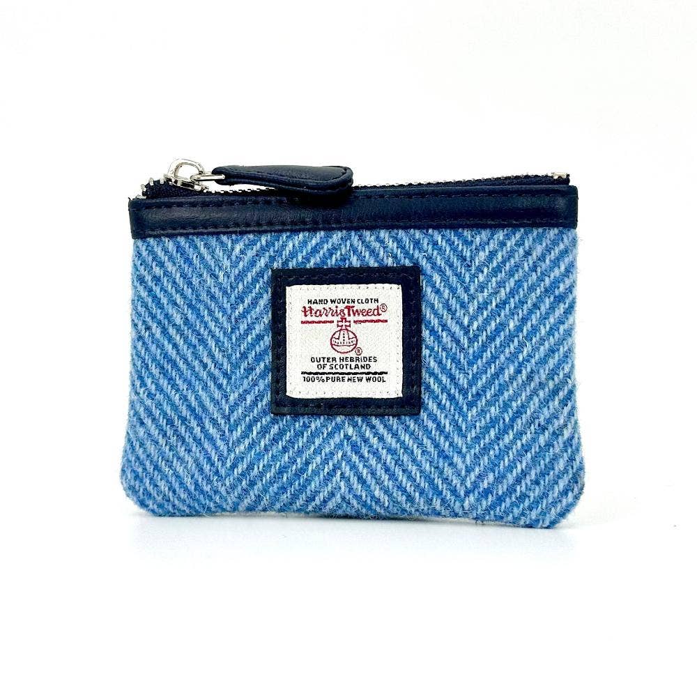 Harris Tweed Coin Purse Sky Blue