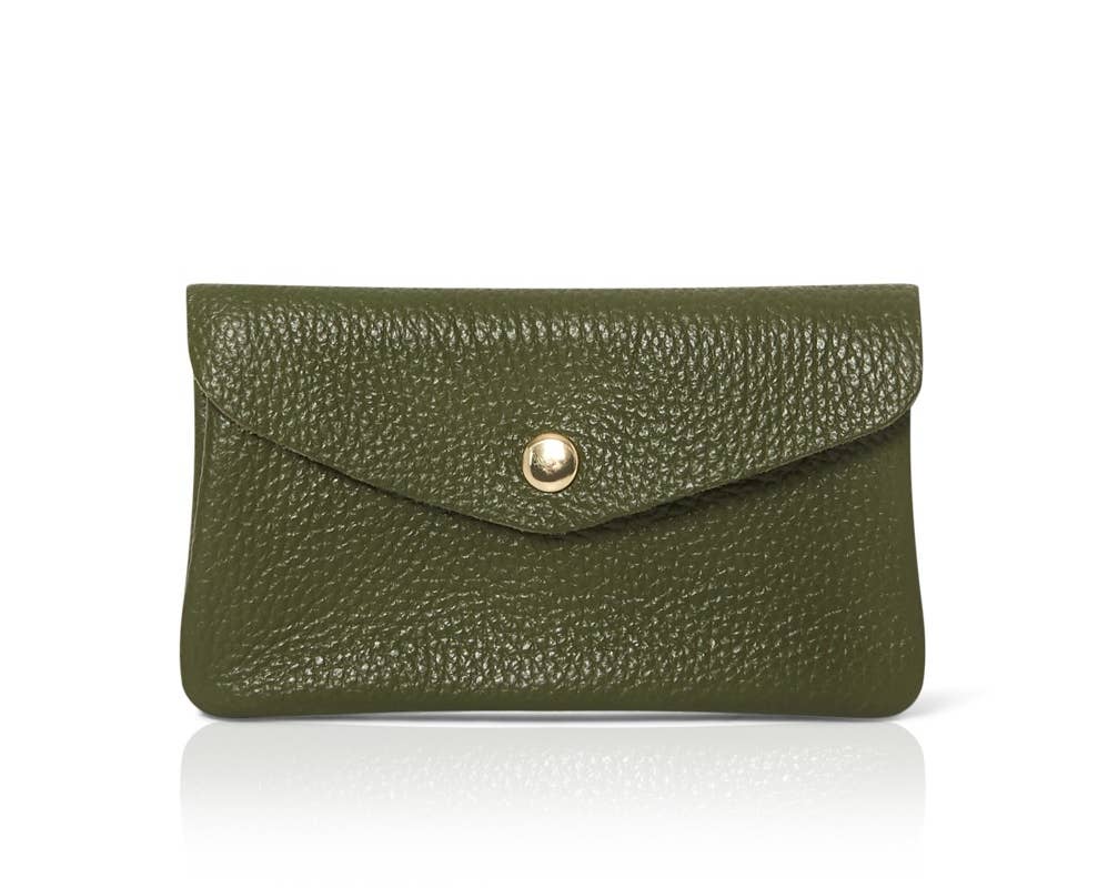 Genuine Leather Coin Bag Coin Purse And Card Holder-Medium: Gold
