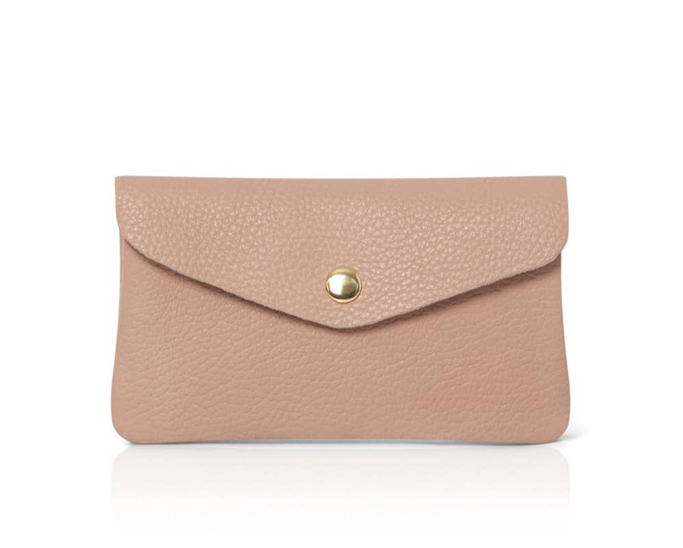 Genuine Leather Coin Bag Coin Purse And Card Holder-Medium: Gold