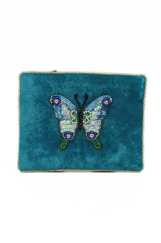 BLUE BUTTERFLY SMALL POUCH