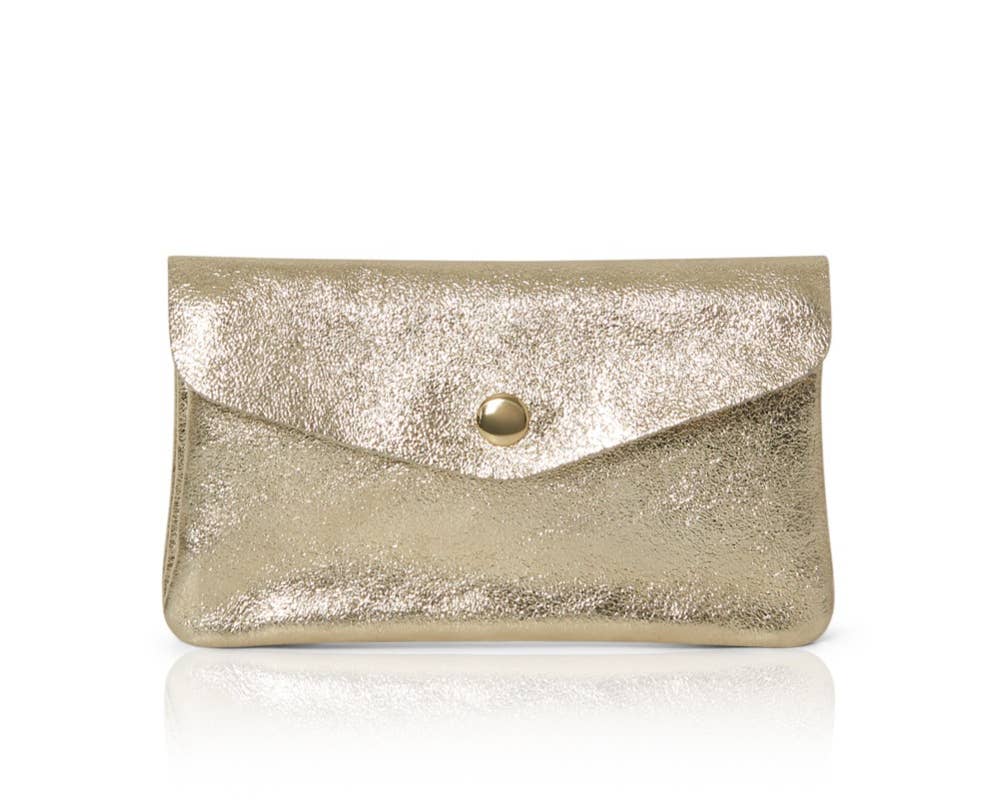 Genuine Leather Coin Bag Coin Purse And Card Holder-Medium: Bronze