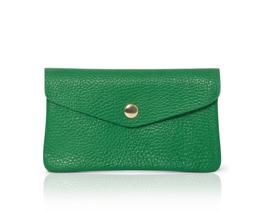 Genuine Leather Coin Bag Coin Purse And Card Holder-Medium: Green