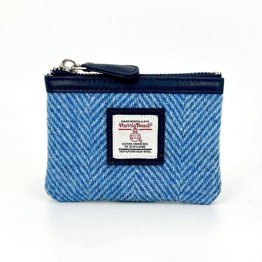 Harris Tweed Coin Purse Sky Blue