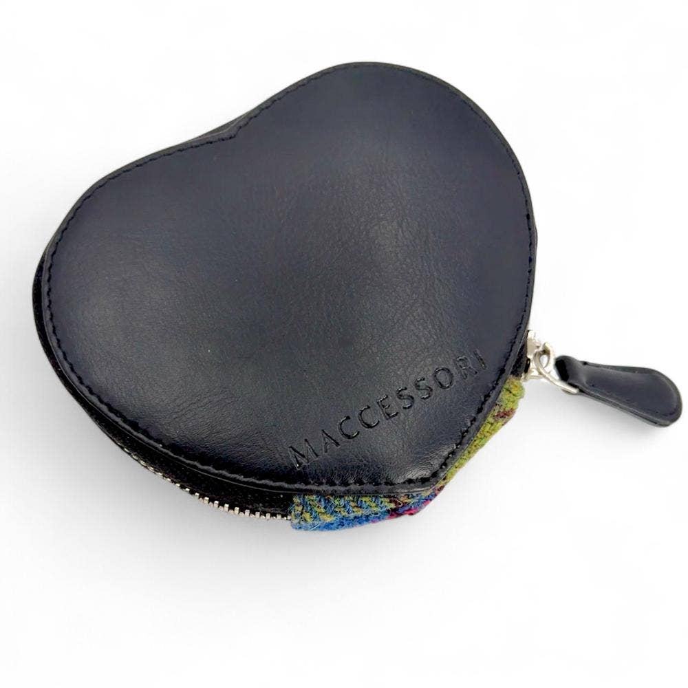 Heart Purse Blue Pink Check