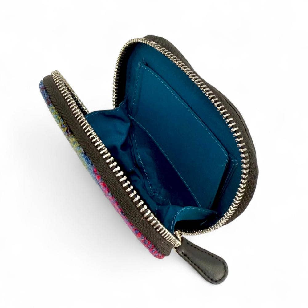 Heart Purse Blue Pink Check