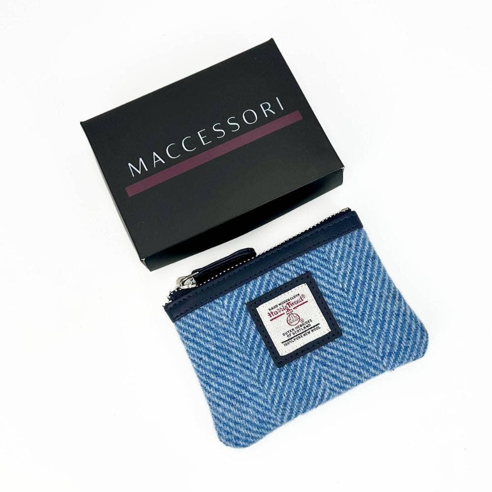 Harris Tweed Coin Purse Sky Blue