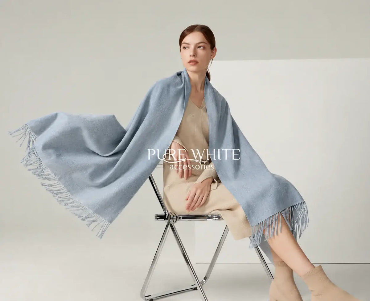 Large Cosy Plain Scarf – Medium Weight: YELLOW-12