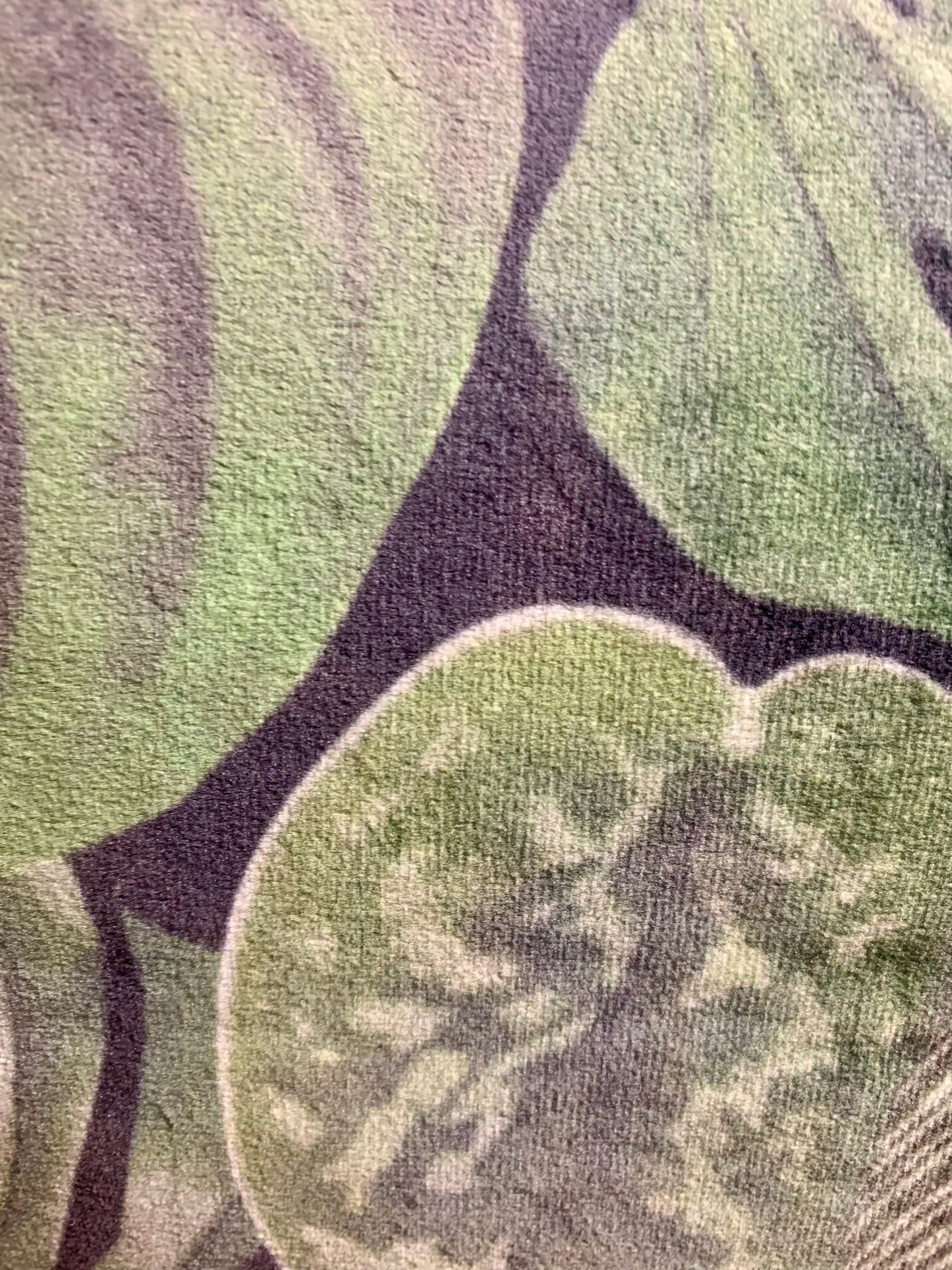 Gorgeous Handmade Tropical Leaf Velvet Toiletry / Wash Bag