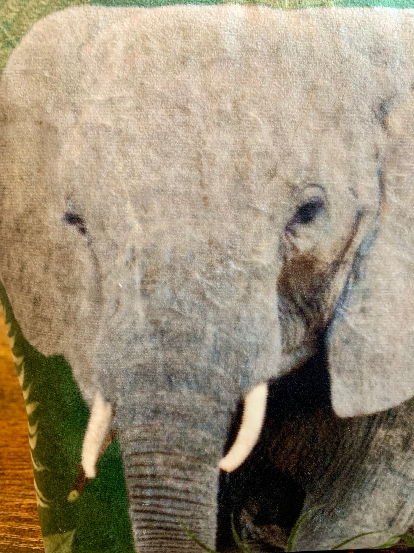 Elephant tropical Velvet Toiletry / Wash Bag