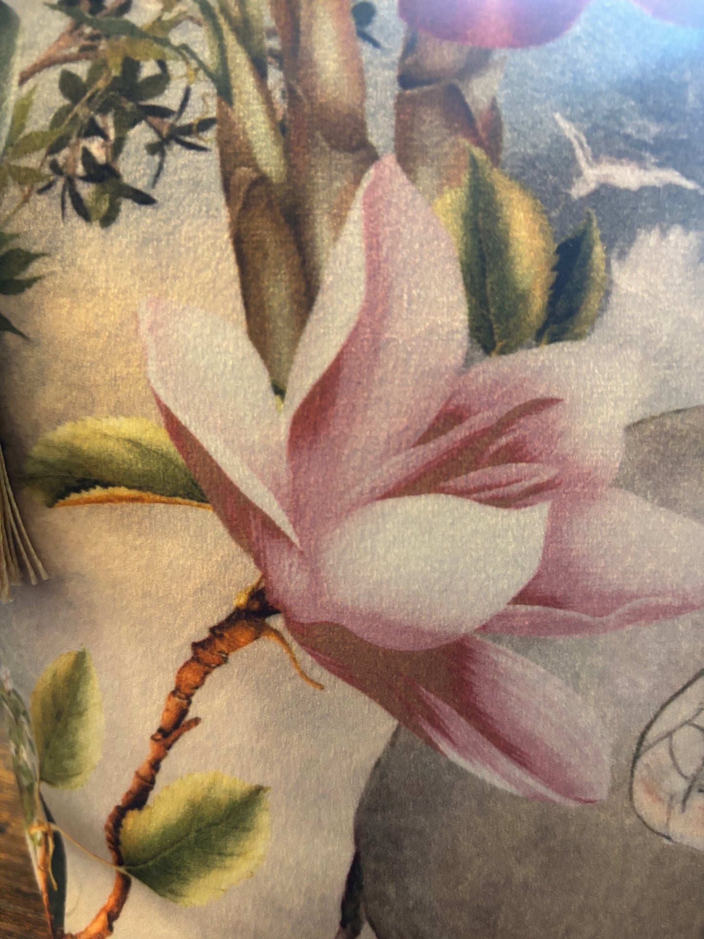 Elephant and hot air ballon velvet small makeup bag