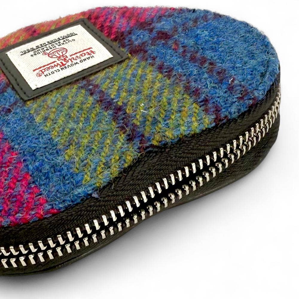 Heart Purse Blue Pink Check