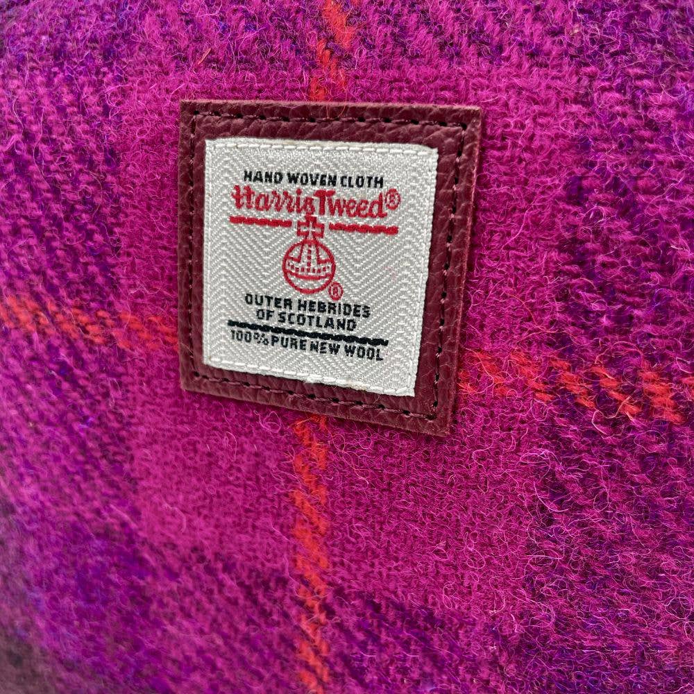 Harris Tweed Cosmetic Bag Purple Check